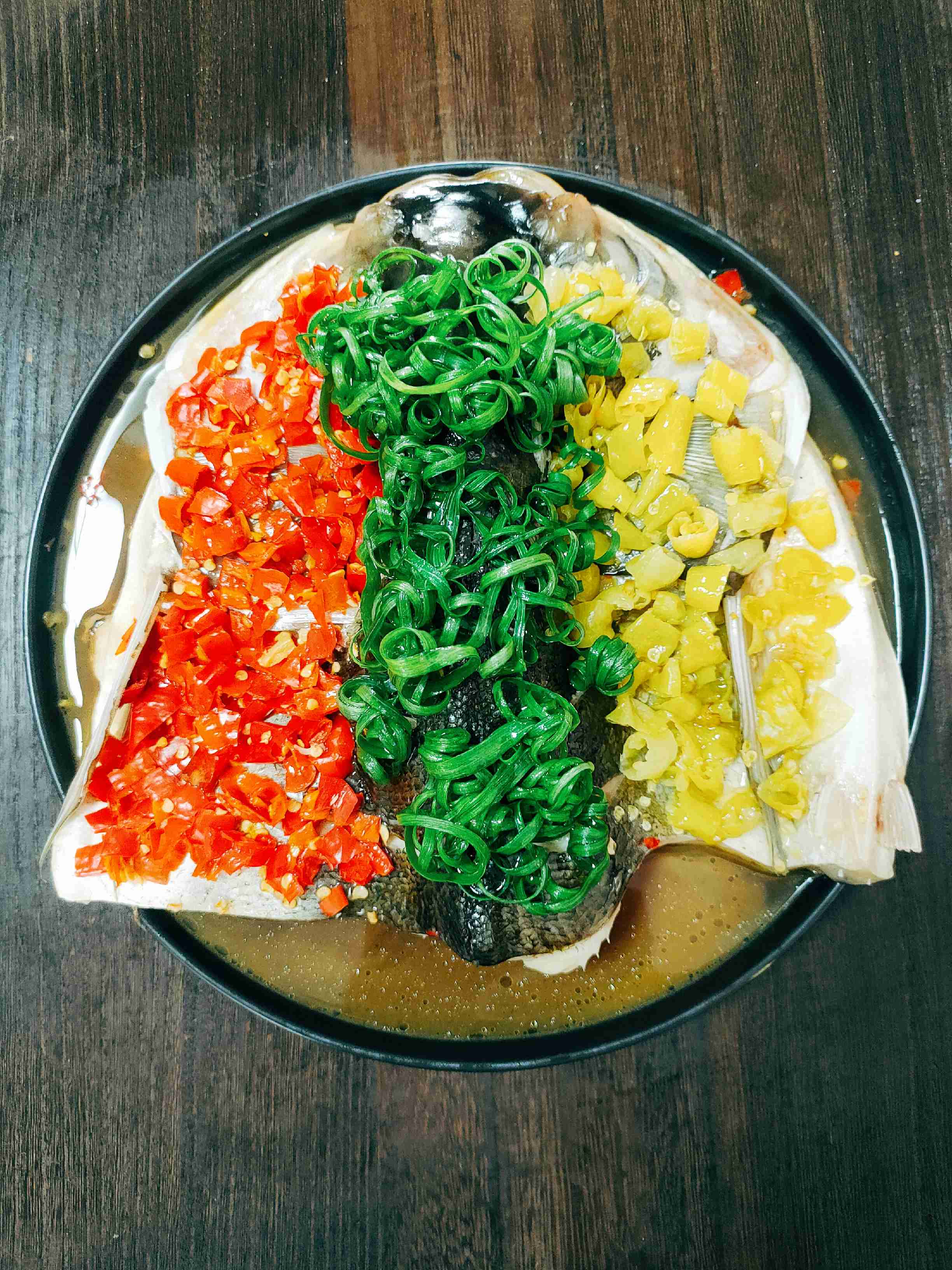 雙椒魚頭的做法-其它口味蒸菜譜