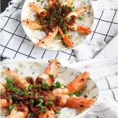 蒜泥粉絲蒸蝦的做法-蒜香味蒸菜譜