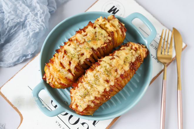 培根風琴土豆的做法-家常味烤菜譜