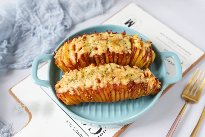 培根風琴土豆的做法-家常味烤菜譜