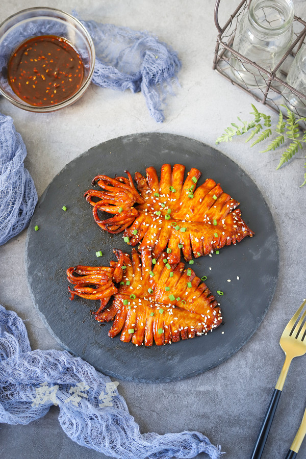 醬烤魷魚的做法-家常味烤菜譜