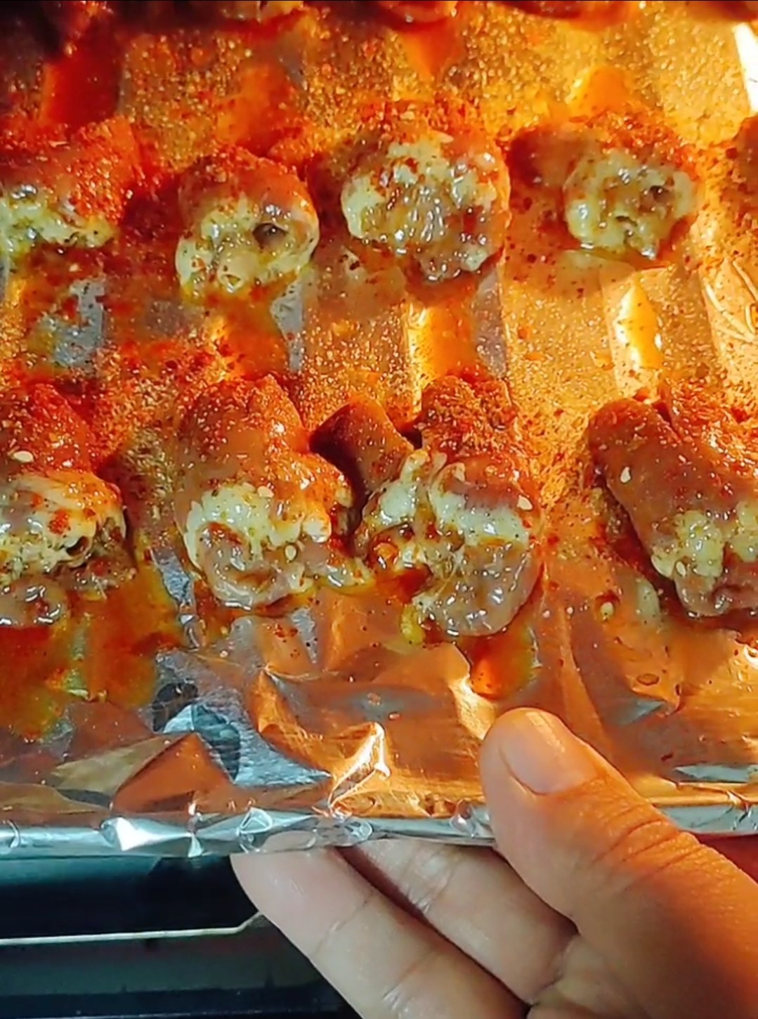 心花怒放的做法-麻辣味烤菜譜