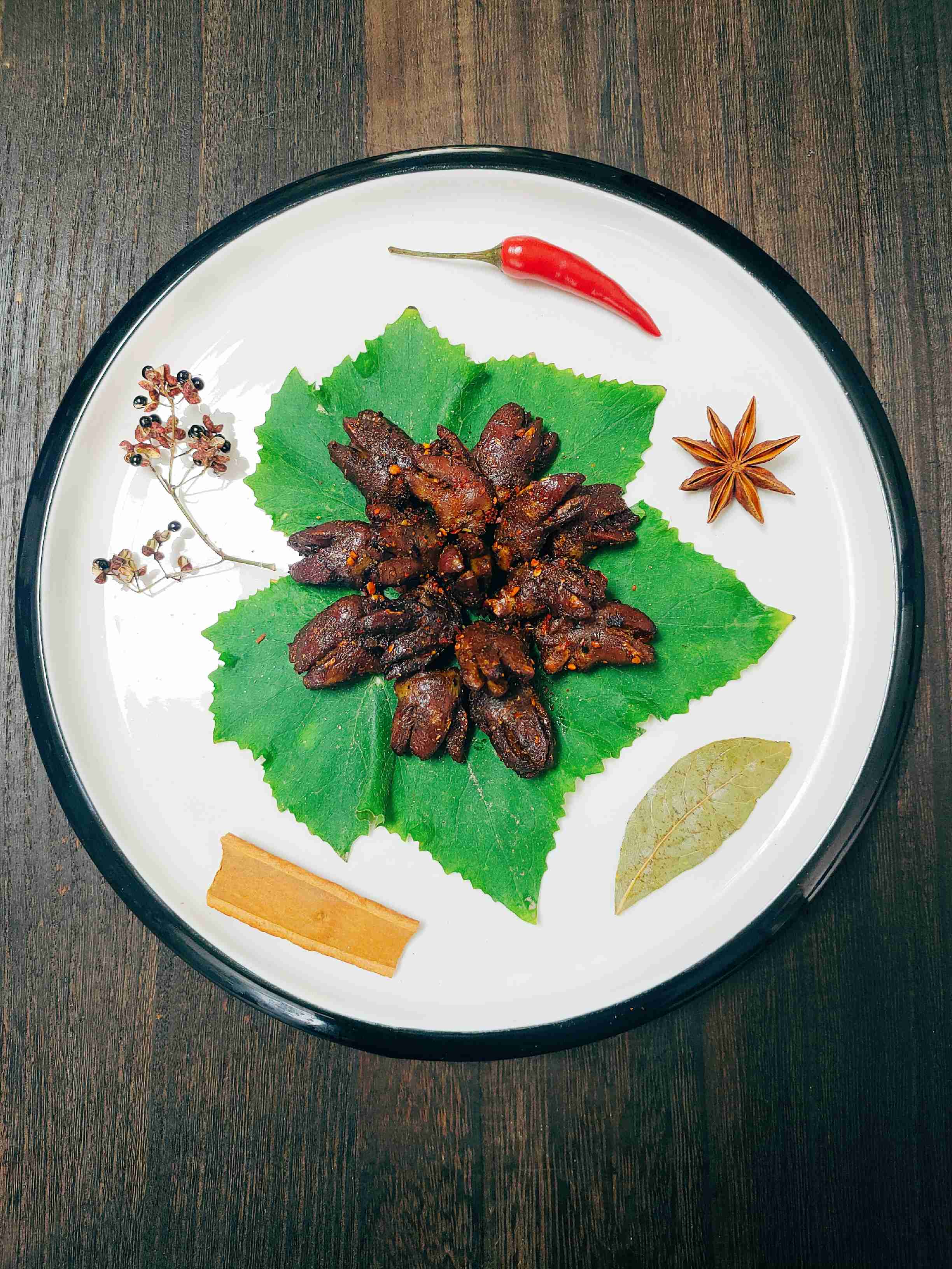 心花怒放的做法-麻辣味烤菜譜