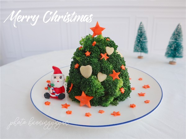 西藍花圣誕樹的做法-家常味蒸菜譜