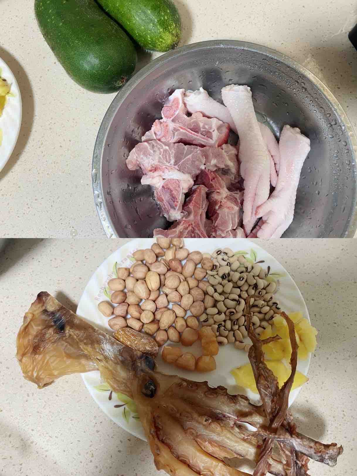 章魚龍骨煲節瓜的做法-咸鮮味煲菜譜