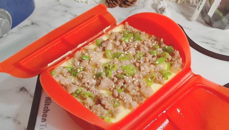 肉末豆腐蒸蛋的家常做法，鮮香滑嫩超好吃的做法-家常味蒸菜譜