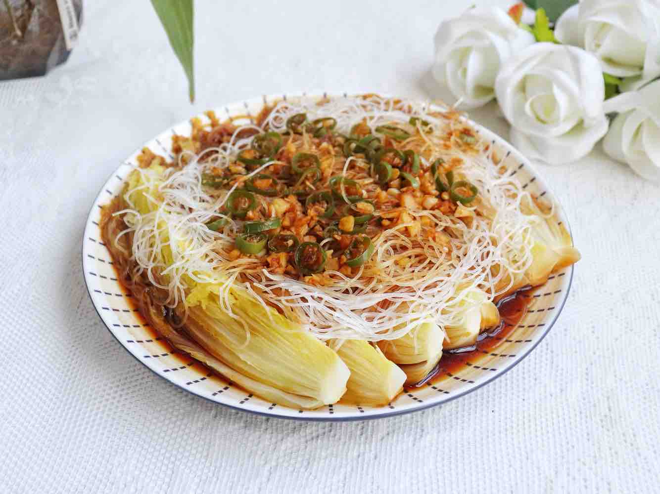 娃娃菜蒸粉絲的做法-家常味蒸菜譜-易網健康養生網 娃娃菜蒸粉絲的做法-家常味蒸菜譜