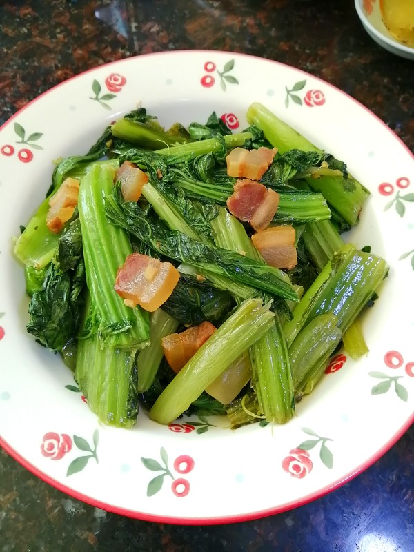 簡簡單單也不失美味~~臘肉炒芥菜的做法-家常味炒菜譜