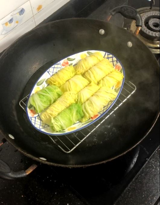 簡裝易上手的懶漢菜-白菜釀肉的做法-家常味蒸菜譜