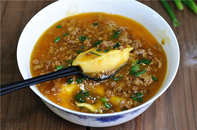 比布丁還要嫩的肉末水蒸蛋的做法-咸鮮味蒸菜譜