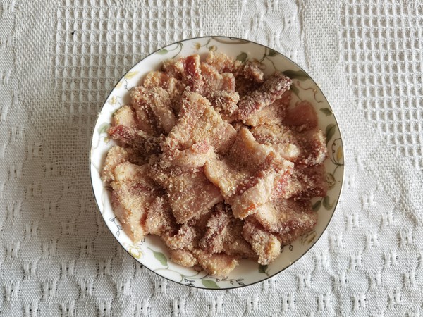 簡單方便的蒸菜安排！粉蒸肉，肥而不膩的做法-咸鮮味蒸菜譜