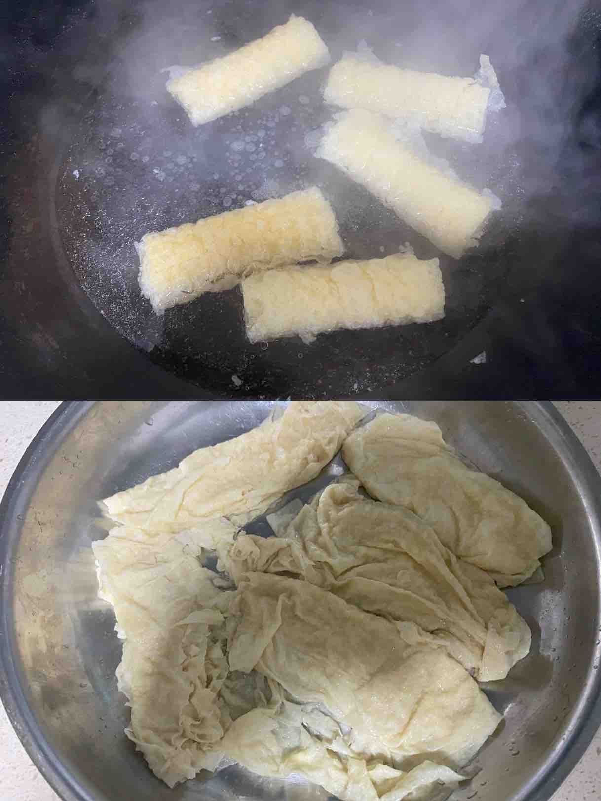腐皮黃豆醬蒸豬板筋的做法-家常味蒸菜譜