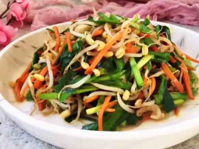 豆芽炒韭菜的做法-家常味炒菜譜