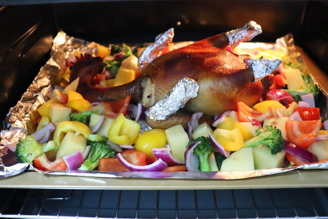 五彩斑斕 脆皮烤雞的做法-其它口味烤菜譜