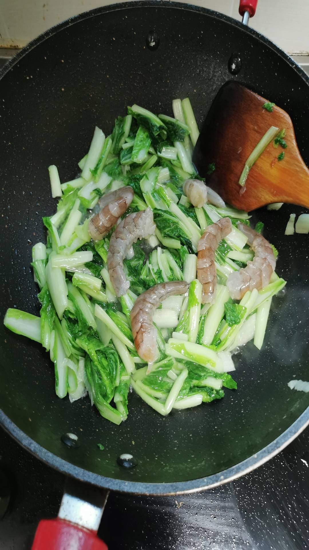 小白菜炒蝦仁的做法-咸鮮味炒菜譜