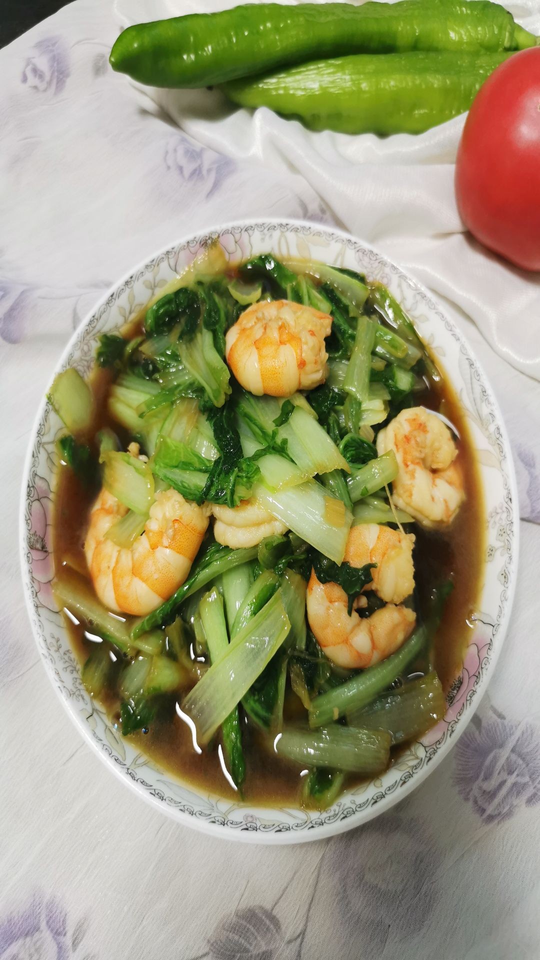 小白菜炒蝦仁的做法-咸鮮味炒菜譜