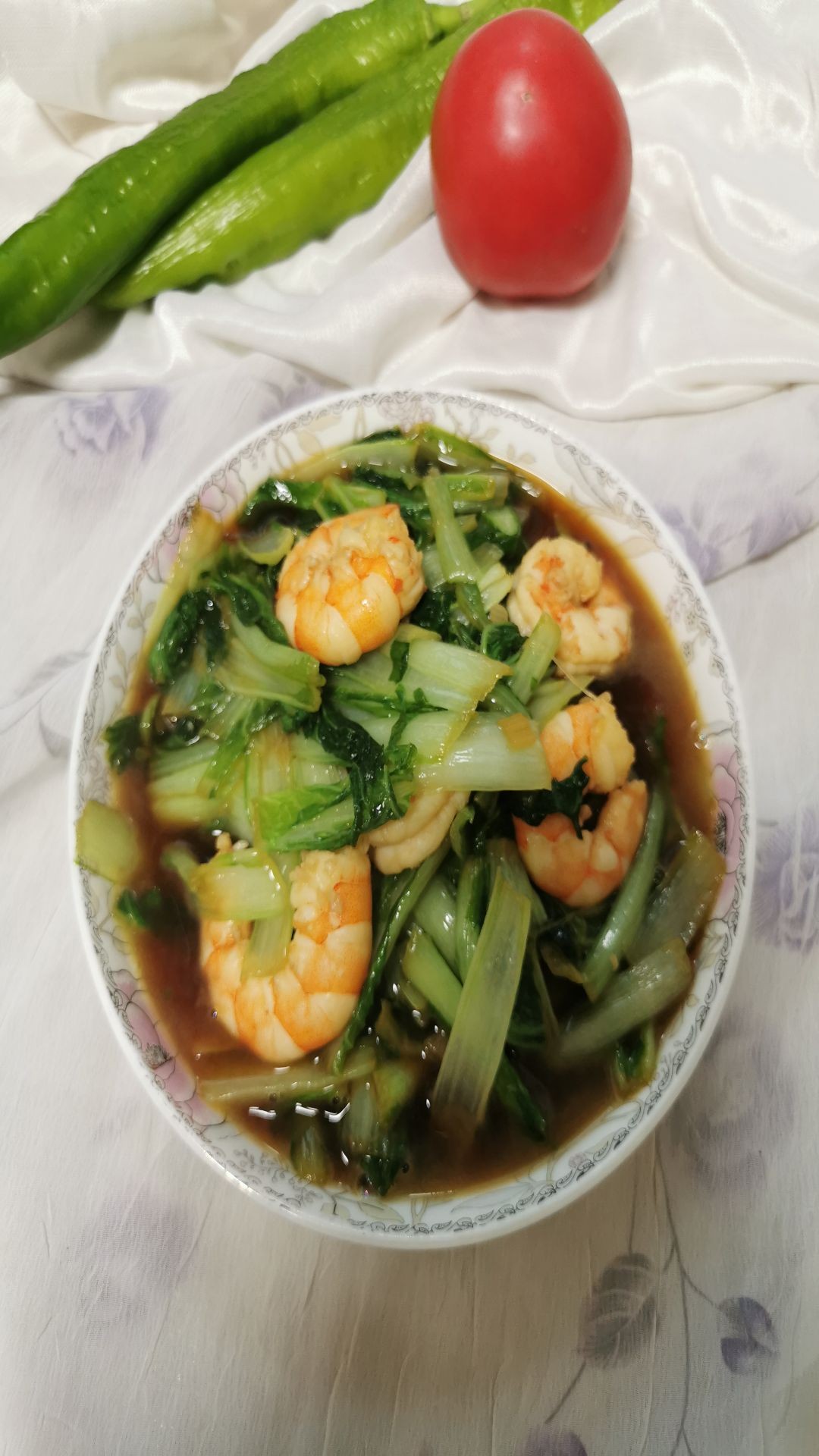 小白菜炒蝦仁的做法-咸鮮味炒菜譜