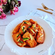 家常茄汁豆腐的做法-茄汁味煎菜譜