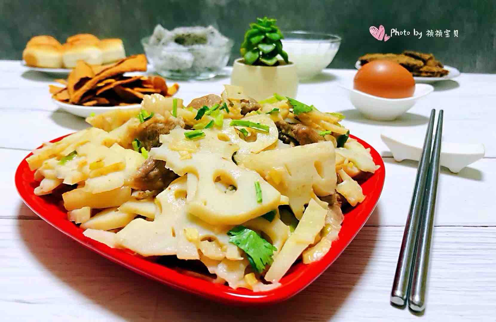 蓮藕炒肉片的做法-咸鮮味炒菜譜