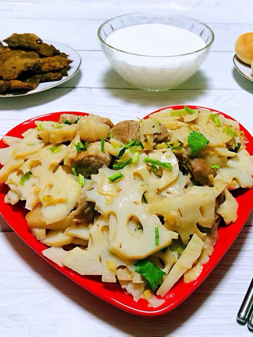 蓮藕炒肉片的做法-咸鮮味炒菜譜