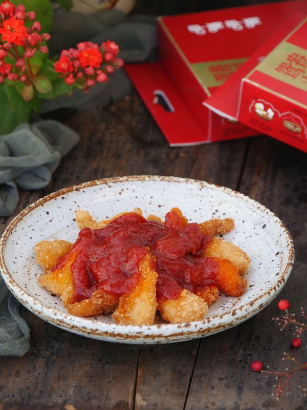 茄汁魚柳的做法-酸甜味炸菜譜