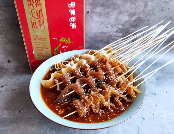 麻辣毛肚豆皮串的做法-麻辣味煮菜譜