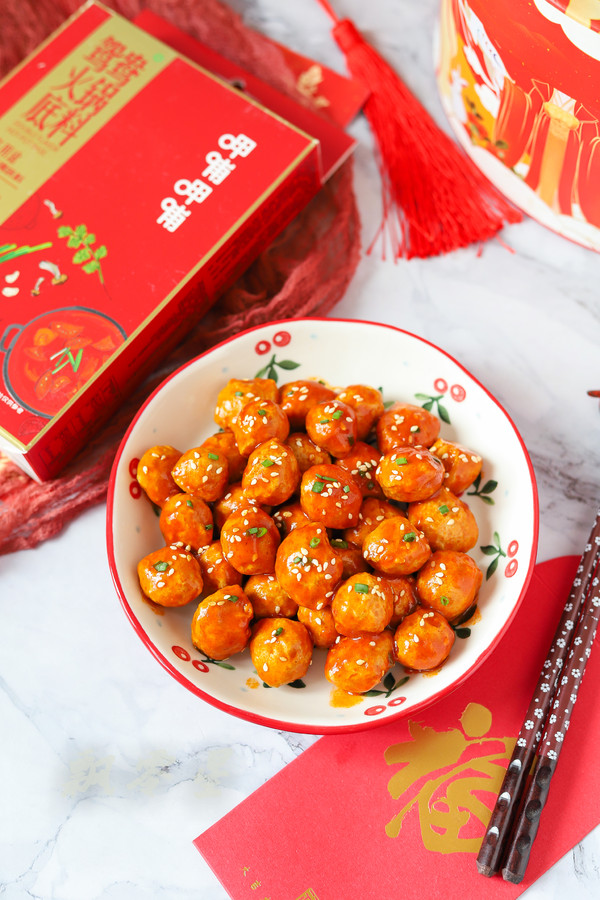 團團圓圓茄汁雞肉丸，酸甜開胃超好吃的做法-酸甜味煮菜譜