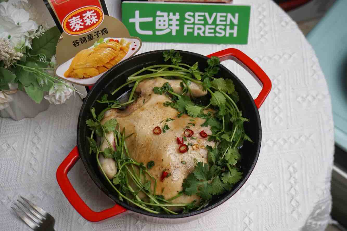 無水蔥油雞的做法-蔥香味燜菜譜