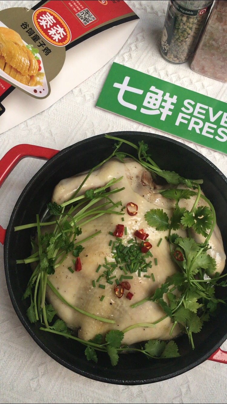 無水蔥油雞的做法-蔥香味燜菜譜