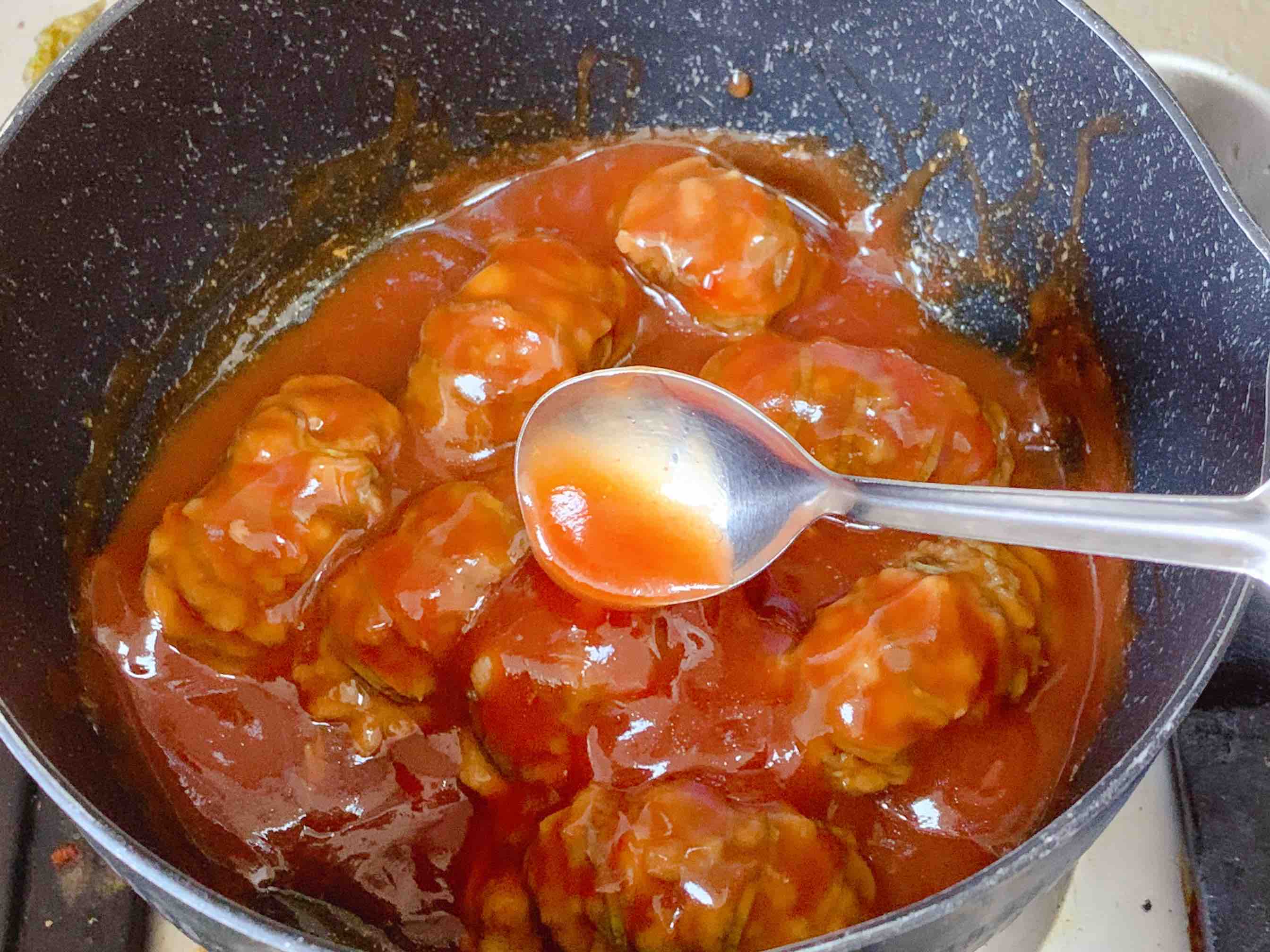 紅火年菜，喜慶燈籠茄子的做法-家常味蒸菜譜