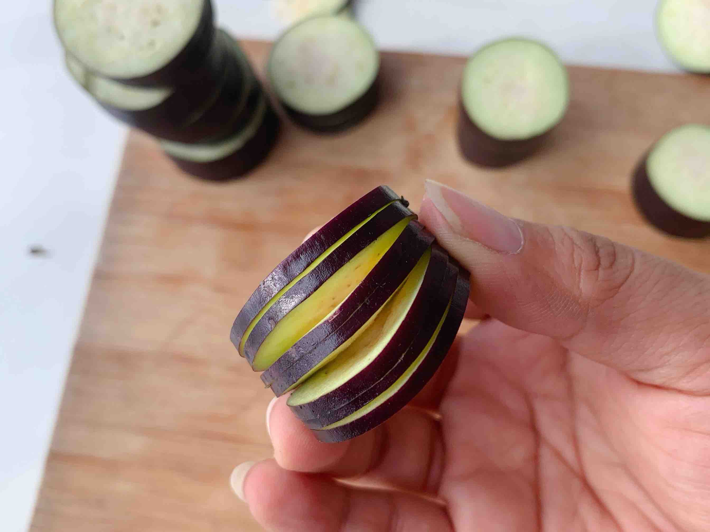 紅火年菜，喜慶燈籠茄子的做法-家常味蒸菜譜