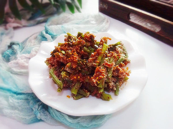 黑麥蒸豇豆的做法-蔥香味蒸菜譜