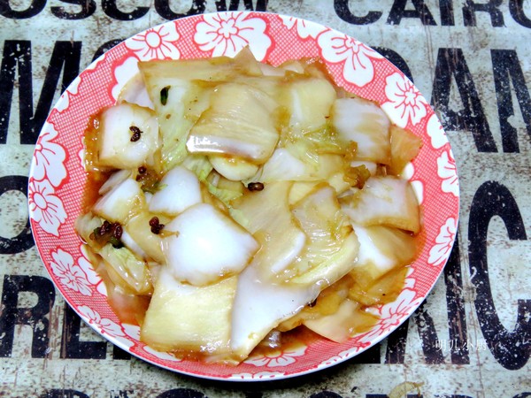 醋溜白菜的做法-家常味炒菜譜