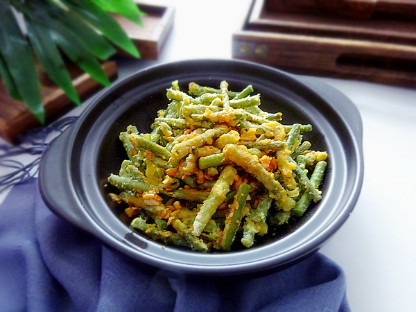 玉米粉蒸豇豆的做法-蒜香味蒸菜譜