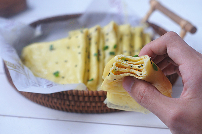 5分鐘就上桌的黃金雞蛋餅的做法-家常味煎菜譜