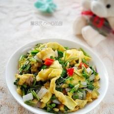 芫荽炒雞蛋的做法-家常味炒菜譜