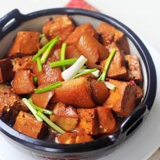肉皮燒豆腐的做法-家常味燒菜譜