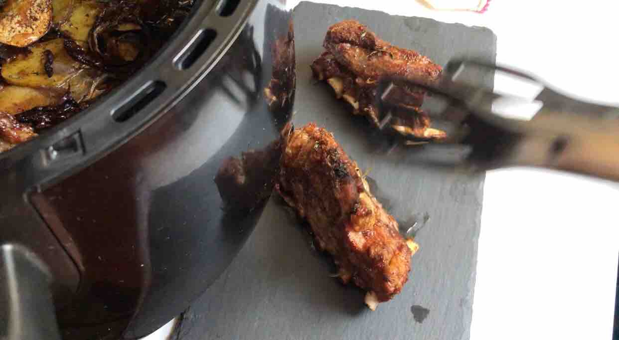 空氣炸鍋版烤羊排的做法-麻辣味烤菜譜