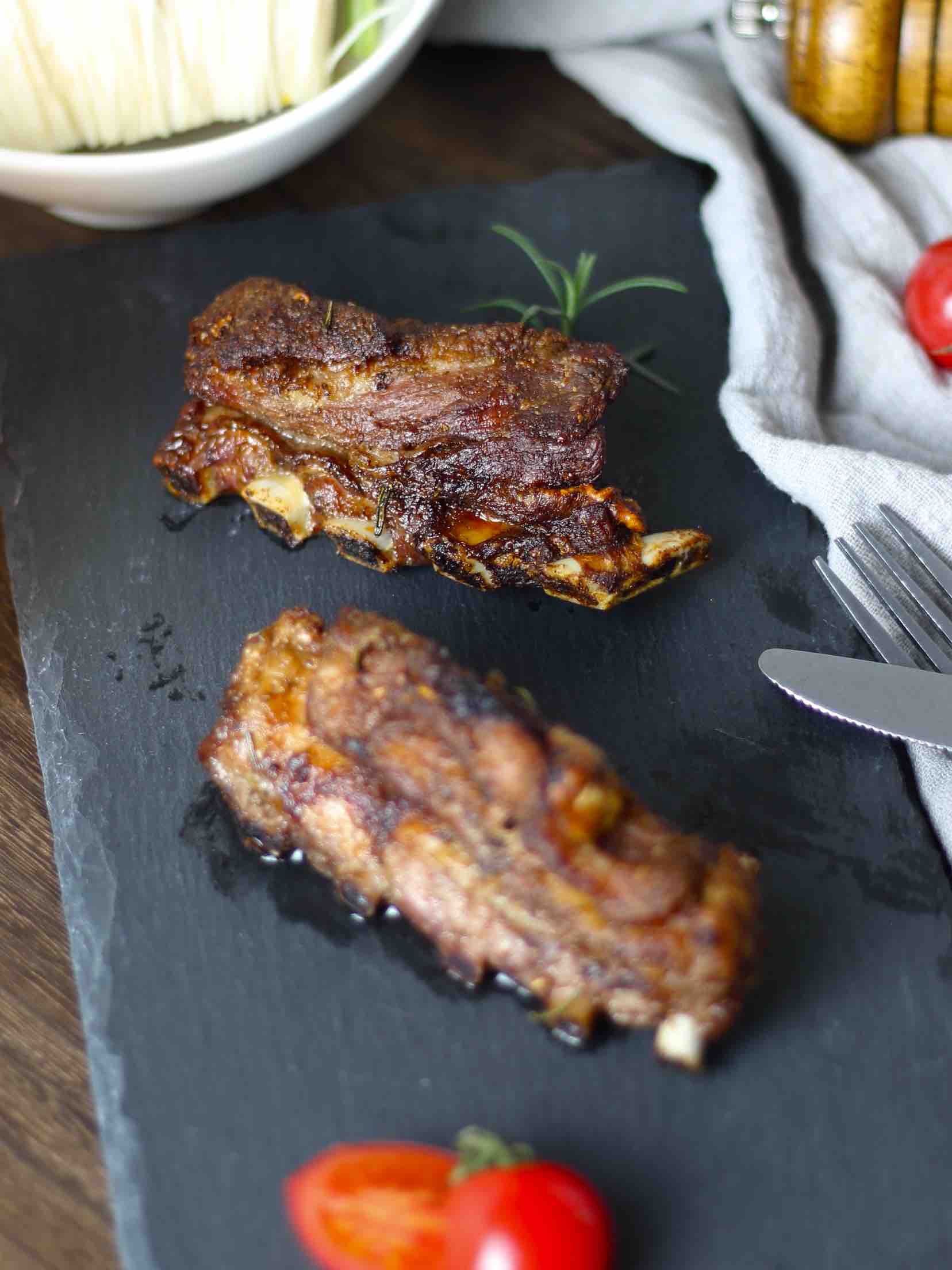 空氣炸鍋版烤羊排的做法-麻辣味烤菜譜