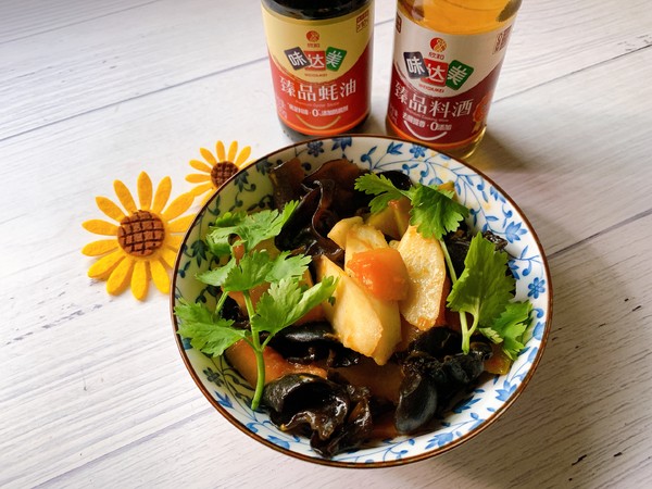 山藥南瓜炒木耳，素炒不樸素的做法-家常味炒菜譜