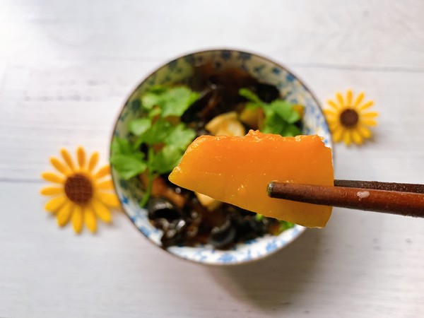 山藥南瓜炒木耳，素炒不樸素的做法-家常味炒菜譜