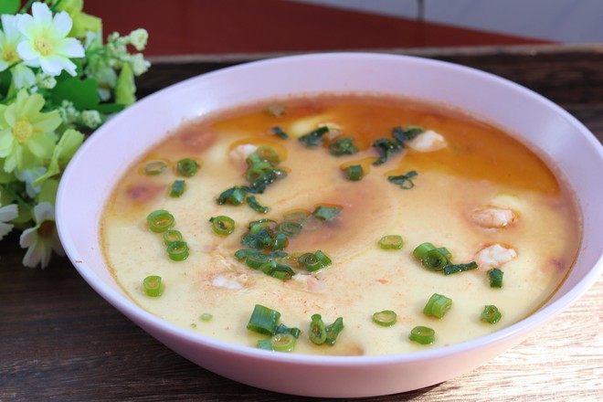 海蠣子蝦仁蒸蛋，鮮味十足超好吃！的做法-咸鮮味蒸菜譜