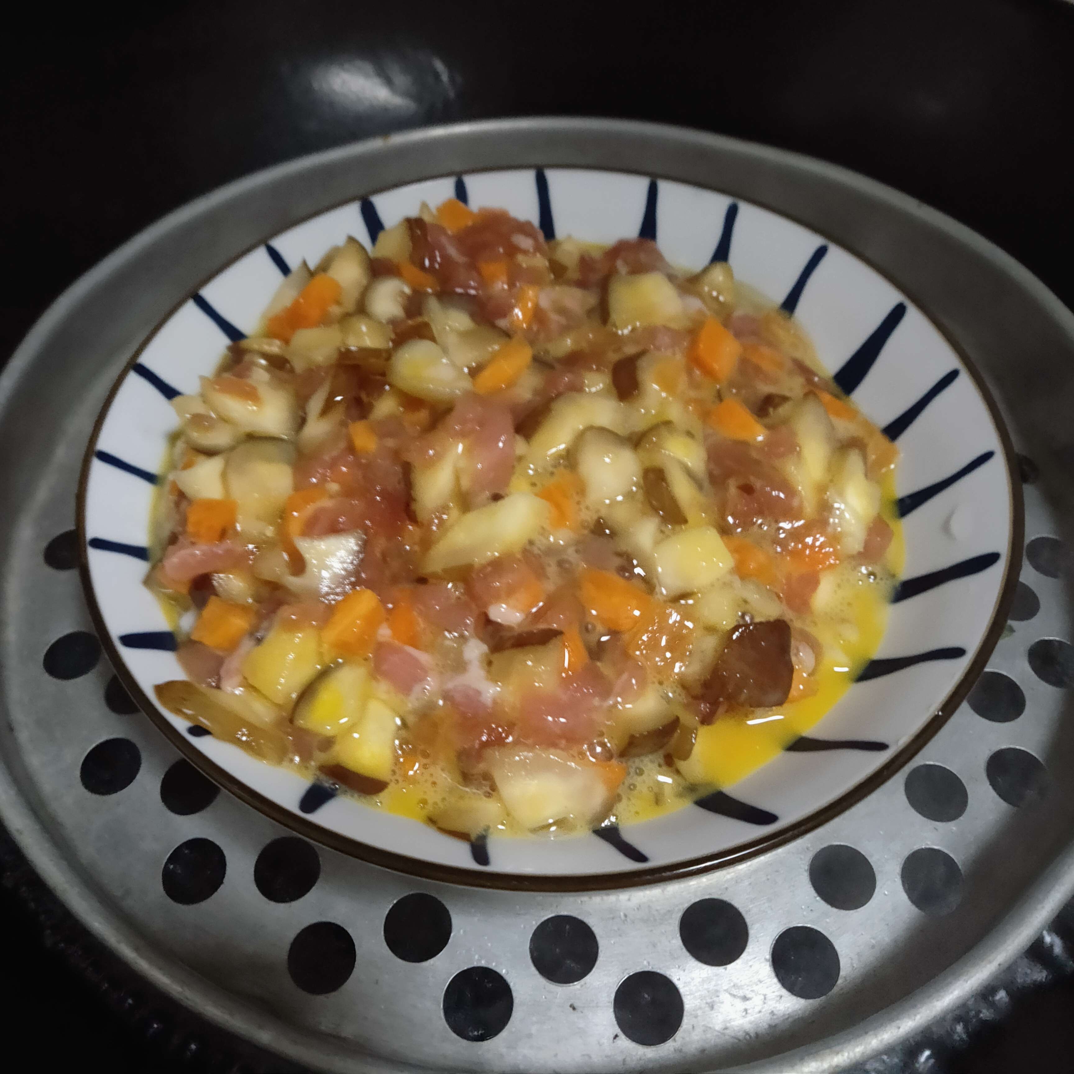 香菇蒸肉末的做法-家常味蒸菜譜