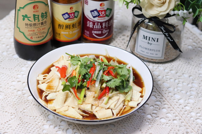 沖油豆腐皮的做法-家常味煮菜譜