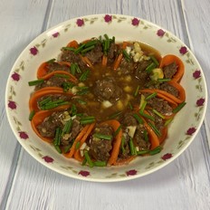 #年味食足#花開富貴之胡蘿卜蒸牛肉的做法-家常味蒸菜譜