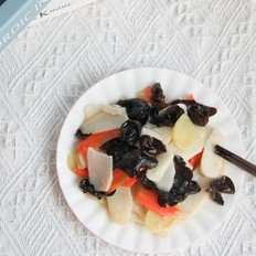 爽脆胡蘿卜山藥炒木耳的做法-咸鮮味炒菜譜