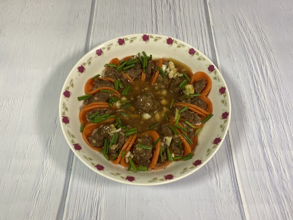 #年味食足#花開富貴之胡蘿卜蒸牛肉的做法-家常味蒸菜譜