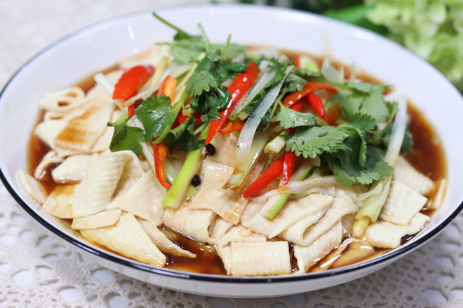 沖油豆腐皮的做法-家常味煮菜譜