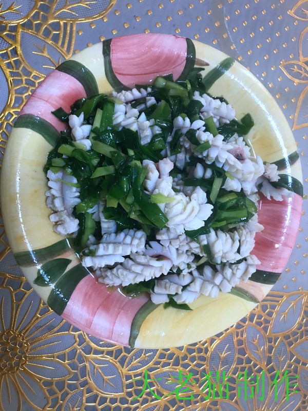 韭菜炒魷魚花的做法-咸鮮味炒菜譜