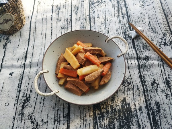 山藥燉牛柳（素食版）的做法-家常味燉菜譜